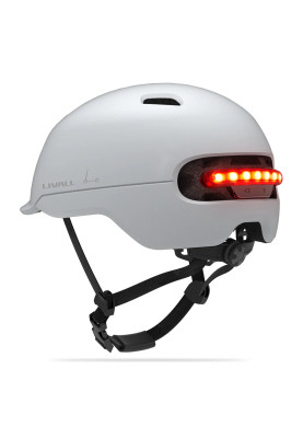 Захисний шолом Livall C20 (L) White (57-61см), сигнал стопів, сигнал повороту при наявності пульту(пульт в комплекті не йде), додаток