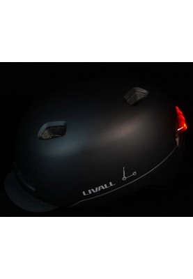 Захисний шолом Livall C20 (M) Midnight Black (54-58см), сигнал стопів