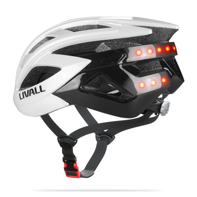 Захисний шолом Livall BH60SE NEO (L) White (57-61см), акустика, мікрофон, сигнали поворотів та стопів, додаток, пульт BR80, Bluetooth