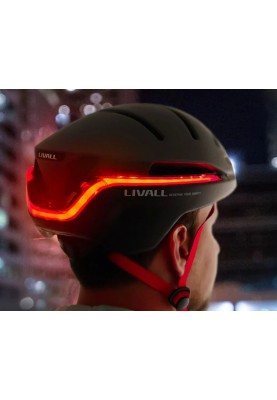 Захисний шолом Livall EVO21 (L) Black (58-62см), сигнал стопів, додаток, Bluetooth