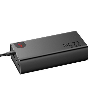 Зовнішній акумулятор Baseus Adaman Digital Display Fast Charge Power Bank 40000mAh 22.5W Black