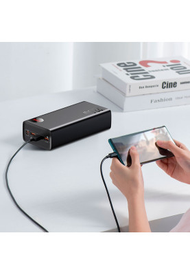 Зовнішній акумулятор Baseus Adaman Digital Display Fast Charge Power Bank 40000mAh 22.5W Black
