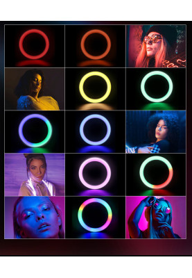 Кільцева лампа NNHQ-10 RGB (30см)