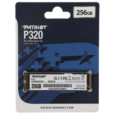 SSD M.2 Patriot P320 256GB NVMe 2280 Gen3.0 x4 3D TLC