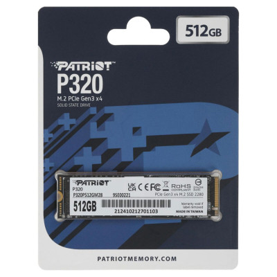 SSD M.2 Patriot P320 512GB NVMe 2280 Gen3.0 x4 3D TLC