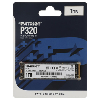 SSD M.2 Patriot P320 1TB NVMe 2280 Gen3.0 x4 3D TLC
