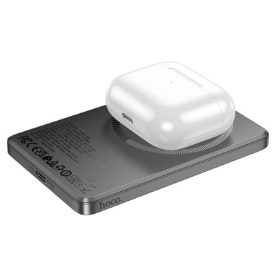 Зовнішній акумулятор HOCO Q26 Joy PD20W magnetic fast charging power bank(5000mAh) metal gray