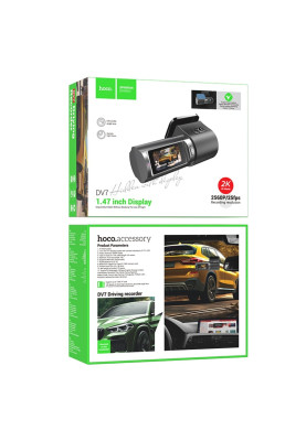 Відеореєстратор HOCO  DV7 2K display hidden driving recorder Black