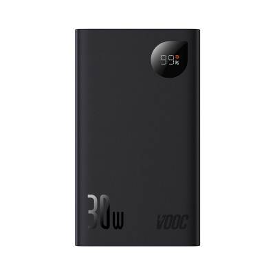 Зовнішній акумулятор Baseus Adaman2 Digital Display Fast Charge Power Bank 20000mAh 30W （VOOC Edition） Black