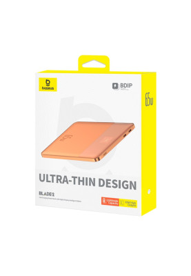 Зовнішній акумулятор Baseus Blade2 Fast-Charging Power Bank with Digital Display Intelligent Edition 12000mAh 65W Canyon Coral  (with Baseus Mini Whit
