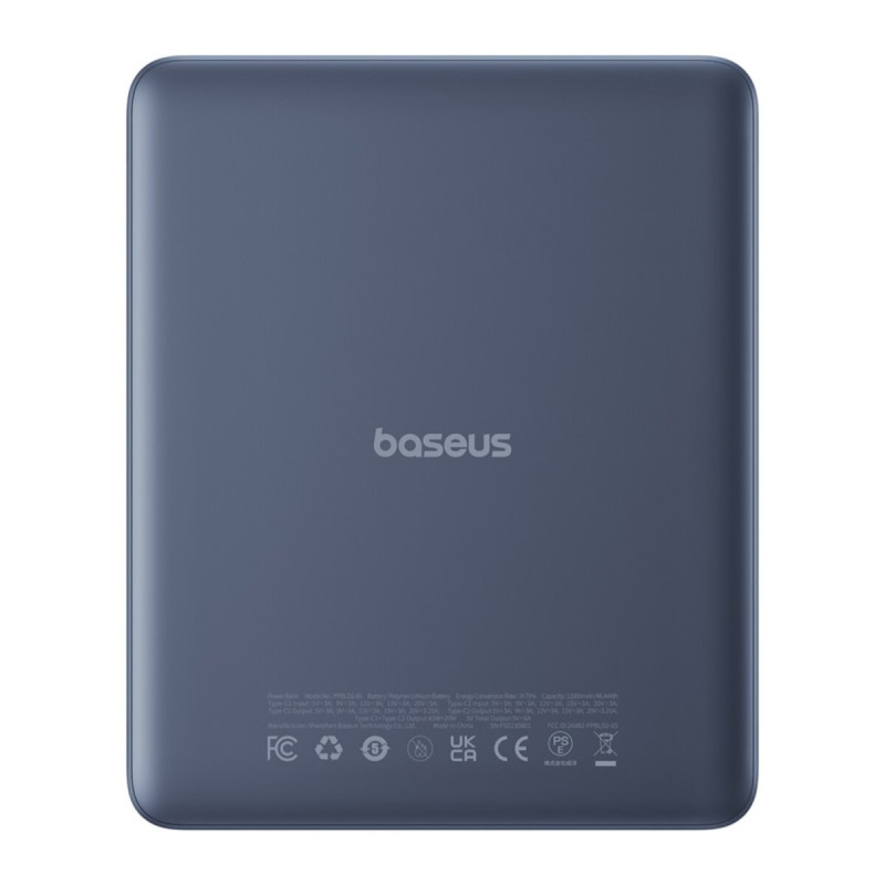 Зовнішній акумулятор Baseus Blade2 Fast-Charging Power Bank with Digital Display Intelligent Edition 12000mAh 65W Mariana Blue  (with Baseus Mini Whit