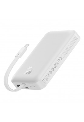 Зовнішній акумулятор Baseus Magnetic Mini Wireless Fast Charge Power Bank Type-C Edition  10000mAh 30W Stellar White