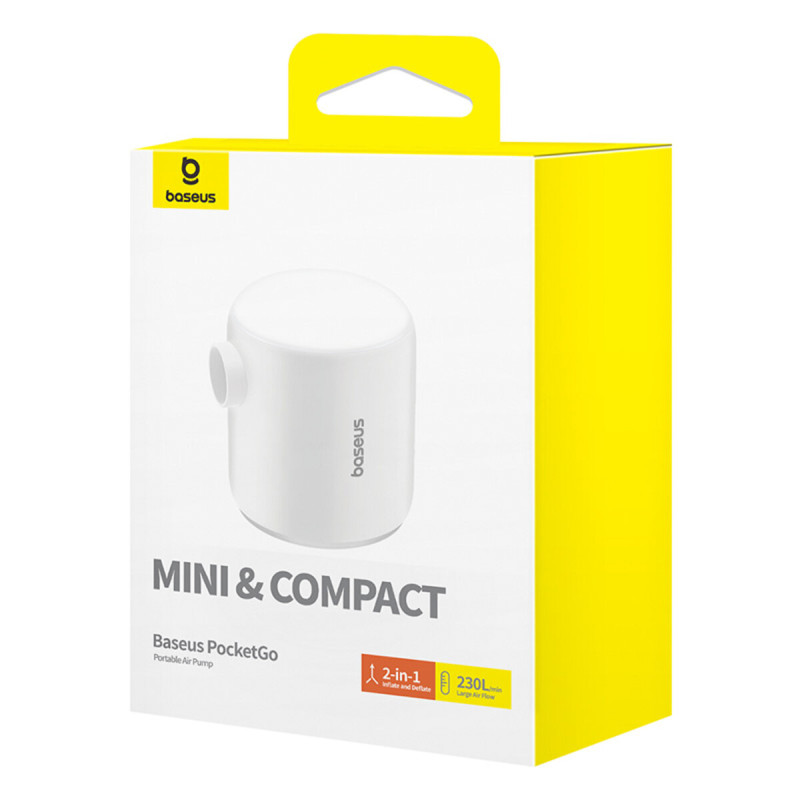 Портативний насос  для матраців Baseus PocketGo Portable Air Pump Stellar White