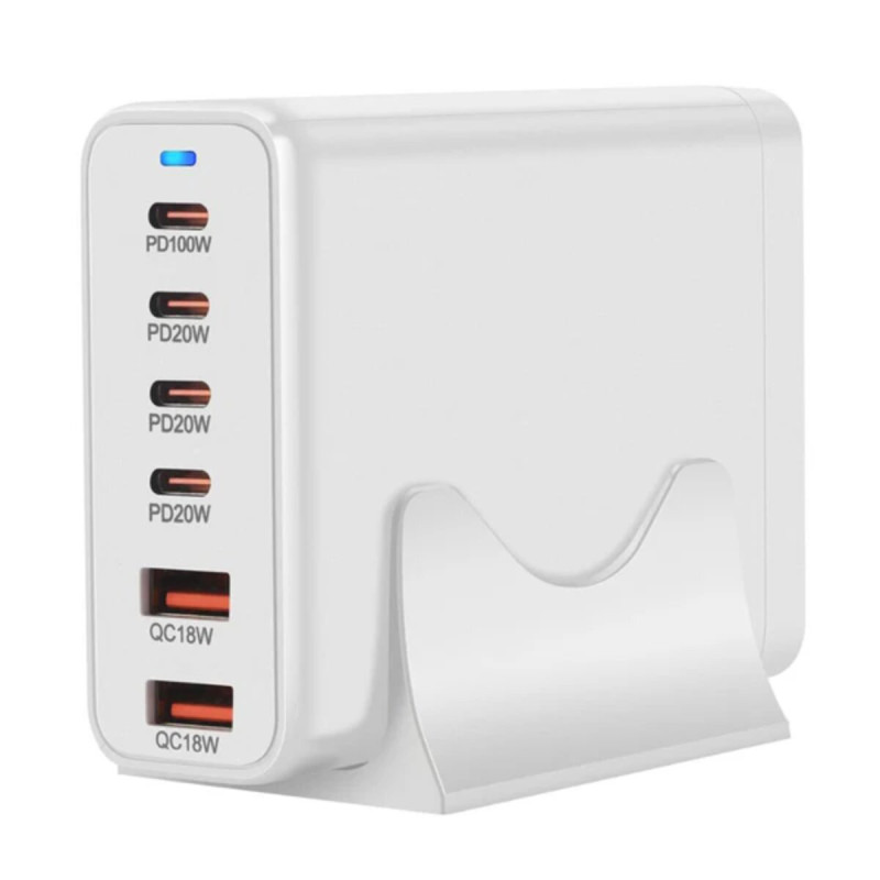 Мережевий зарядний пристрій WUW-C214 Gan 200W  white