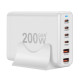 Зарядний пристрій WUW-C214 Gan 200W  white