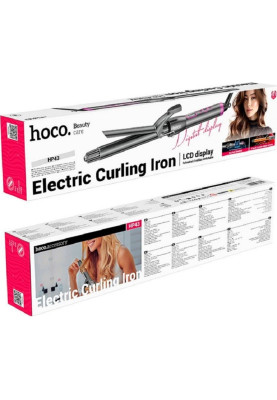 Гребінець для випрямлення волосся HOCO HP43 Electric manual curling iron with digital display(EU) Gray