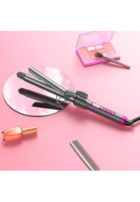 Гребінець для випрямлення волосся HOCO HP43 Electric manual curling iron with digital display(EU) Gray