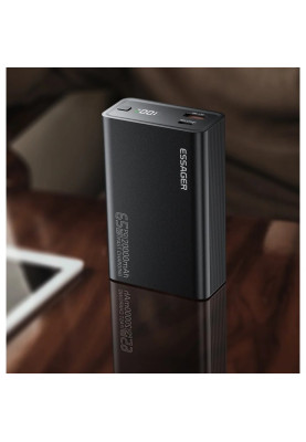 Зовнішній акумулятор ESSAGER EDY65-LD01-Z 20000 mAh 65W black