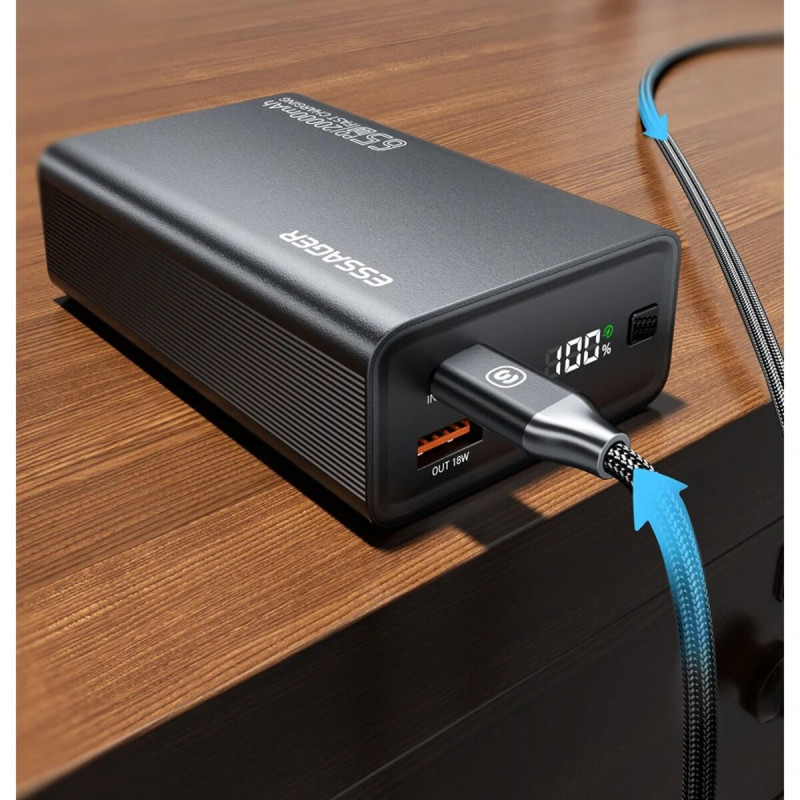 Зовнішній акумулятор ESSAGER EDY65-LD01-Z 20000 mAh 65W black