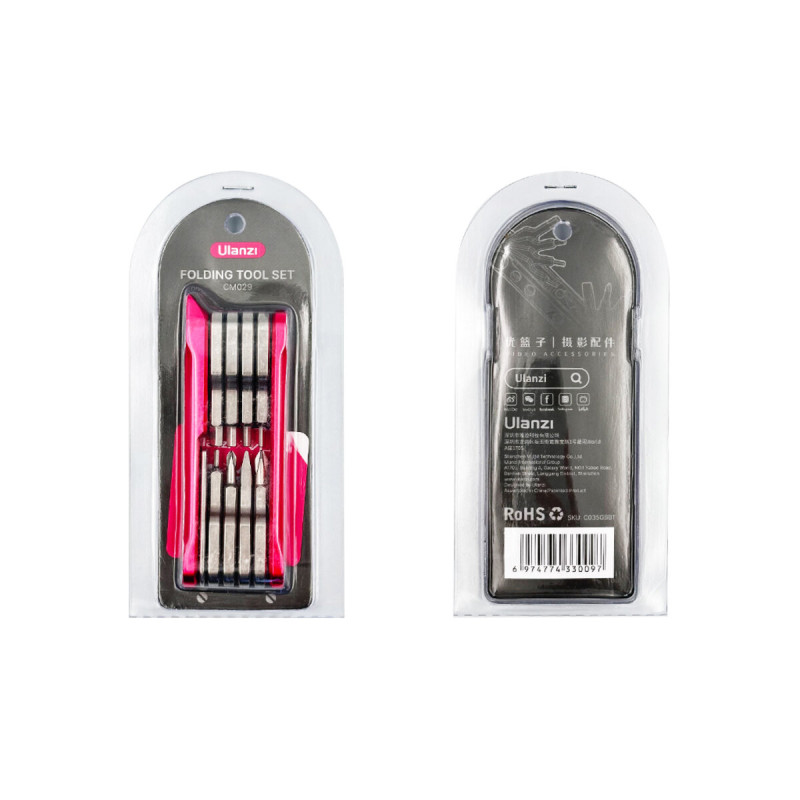 Мультитул Ulanzi Vijim Folding Tool Set With Screwdrivers And Wrenches (C035GBB1 CM029)