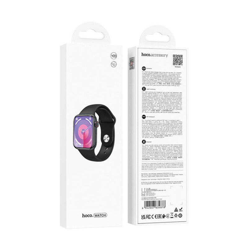 Смарт-годинник HOCO Y23 Smart sports watch(call version) Black