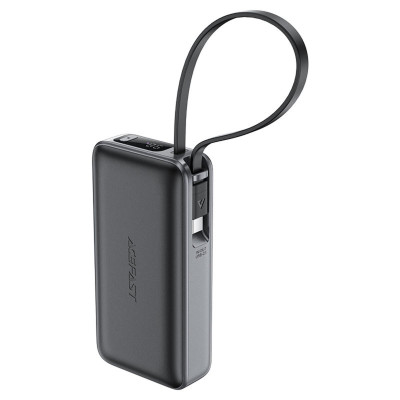 Зовнішній акумулятор ACEFAST M7 PD30W power bank with cable 10000mAh, Black