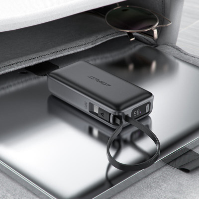 Зовнішній акумулятор ACEFAST M7 PD30W power bank with cable 10000mAh, Black