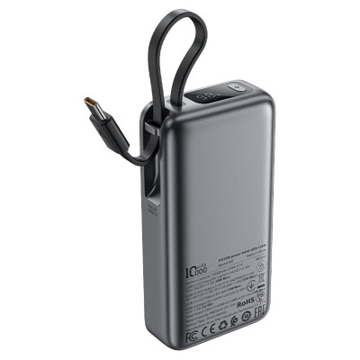 Зовнішній акумулятор ACEFAST M7 PD30W power bank with cable 10000mAh, Black