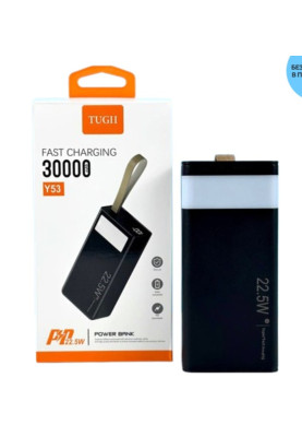 Зовнішній акумулятор WUW TUGII-Y53 （PD22.5W quick charge) 30000mAh Black