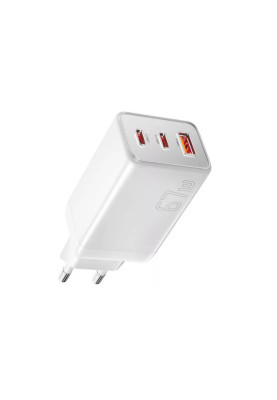 Зарядний пристрій ESSAGER ECT67W Gan 1USB 2T-C 67W white