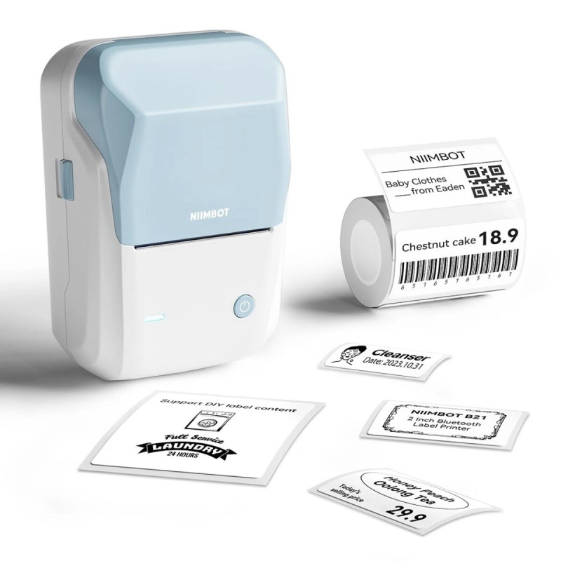 Термопринтер для друку наклейок NIIMBOT B1 Blue