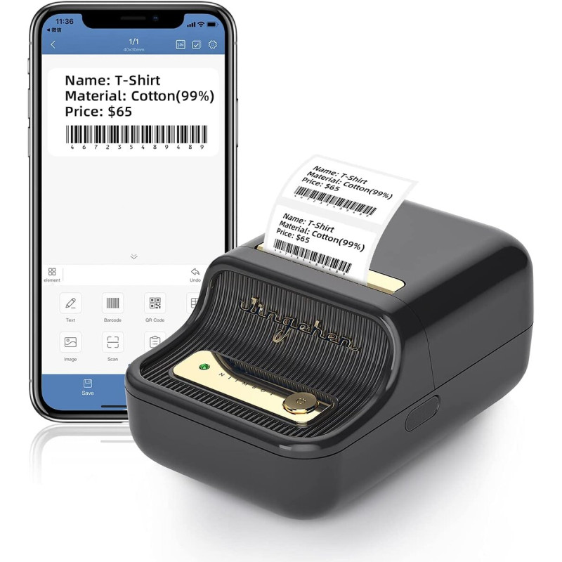 Термопринтер для друку наклейок NIIMBOT B21S  Black