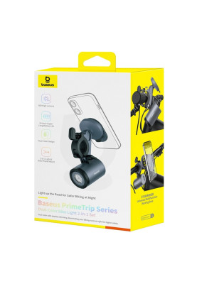 Велотримач для телефона Baseus PrimeTrip Series Dual-Color Bike Light 2-in-1 Set Cosmic Black