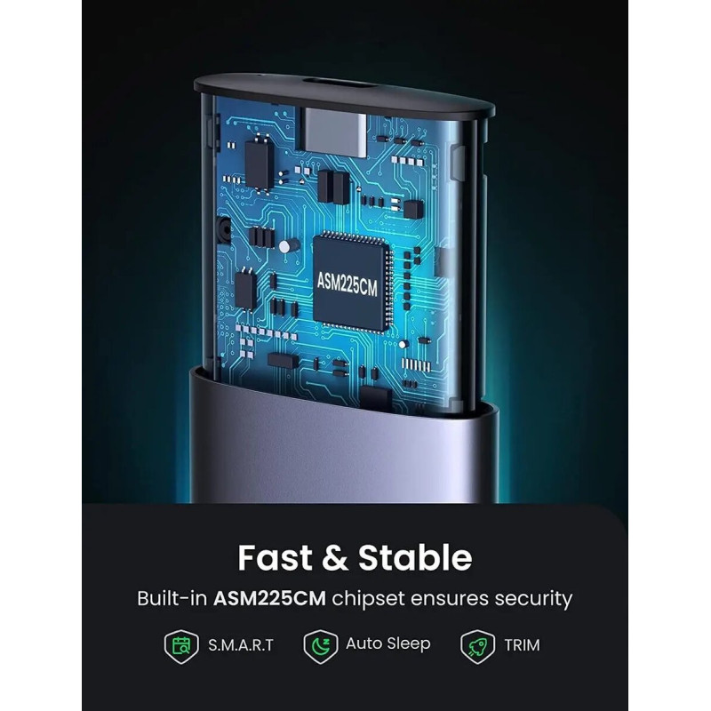 Зовнішня кишеня для накопичувача UGREEN USB-C to M.2 NGFF 5G Enclosure A TO C Cable 50cm