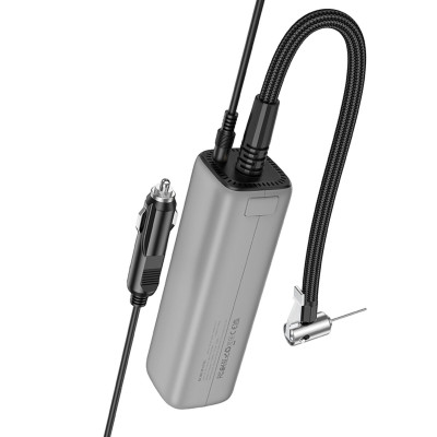 Автомобільний насос BOROFONE FC1 Flow intelligent air pump Black Gray