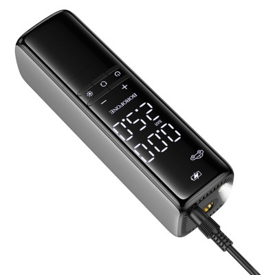 Автомобільний насос BOROFONE FC1 Flow intelligent air pump Black Gray