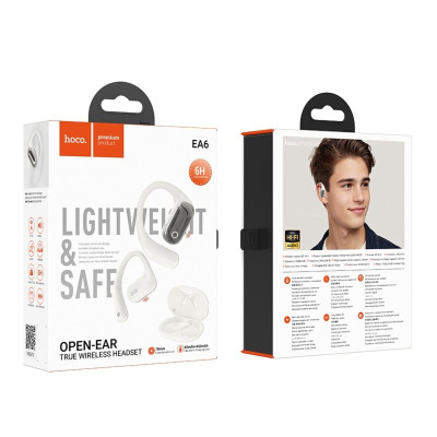 Навушники HOCO EA6 Melody open true wireless BT headset Milky White