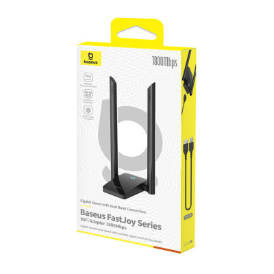 Адаптер Baseus FastJoy Series WiFi Adapter 1800Mbps（External Antenna）Cluster Black