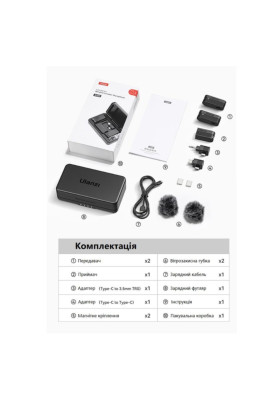 Бездротова мікрофонна система Ulanzi Vijim A100 Wireless Lavalier Microphone Type C (UV-A014A A100)