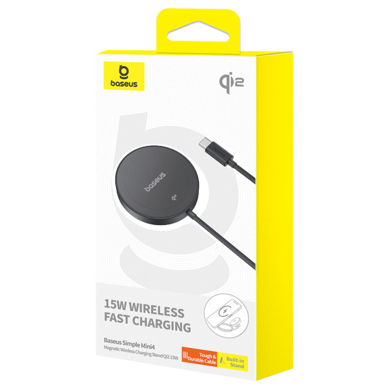 Бездротовий зарядний пристрій Baseus Simple Mini4 Magnetic Wireless Charging Stand 15W Universal Explorer Edition Cosmic Black