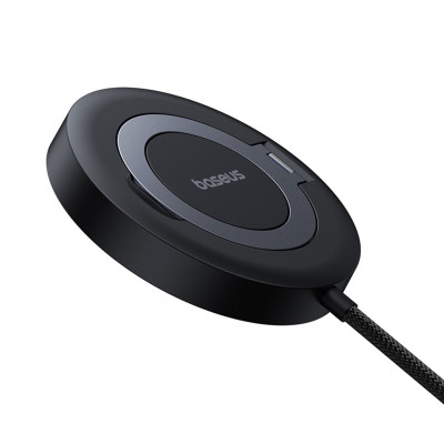 Бездротовий зарядний пристрій Baseus Simple Mini4 Magnetic Wireless Charging Stand Qi2 15W Universal Explorer Edition Cosmic Black