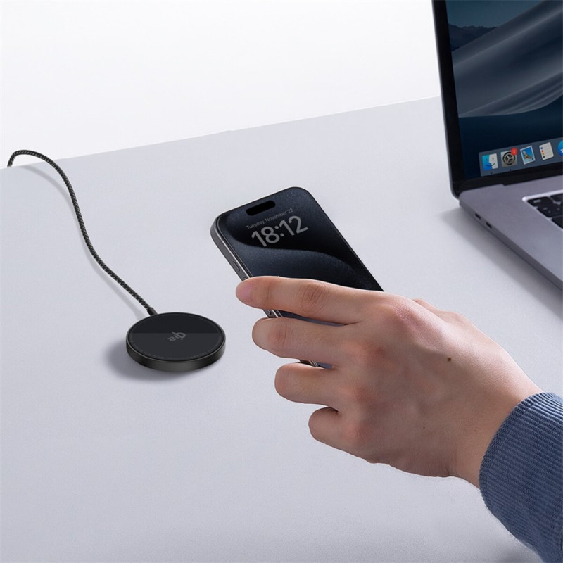 Бездротовий зарядний пристрій Baseus Simple Mini4 Air Magnetic Wireless Charger Qi2 15W Cluster Black