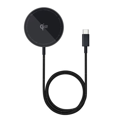 Бездротовий зарядний пристрій Baseus Simple Mini4 Air Magnetic Wireless Charger Qi2 15W Cluster Black
