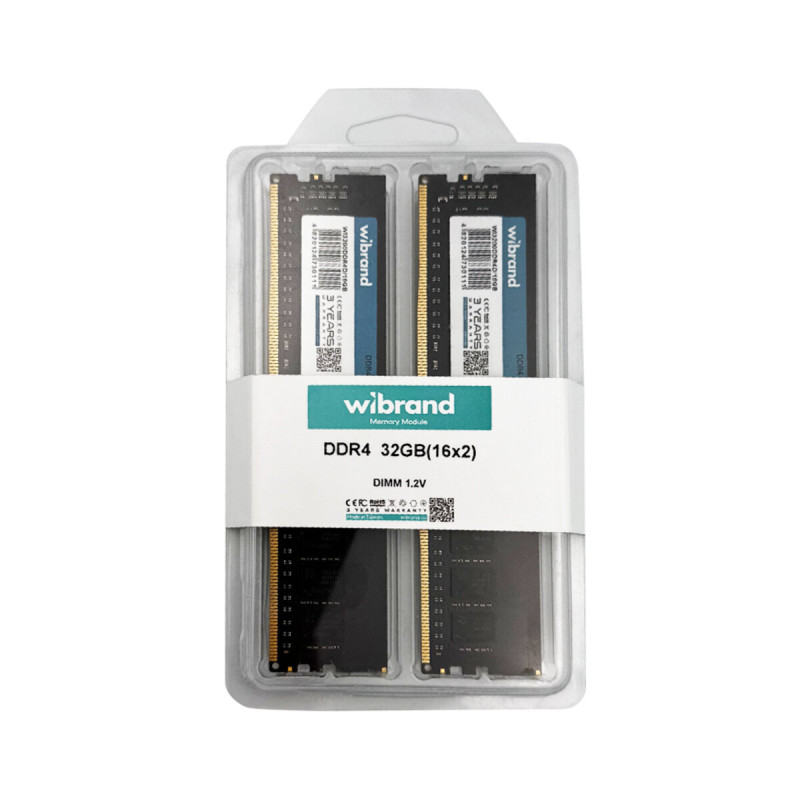 Оперативна пам'ять DDR4 Wibrand 32GB(2x16) 3200MHz CL16 DIMM