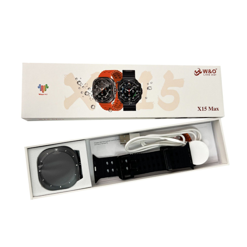 Смарт-годинник W&O X15 Max Amoled+IP67 Black