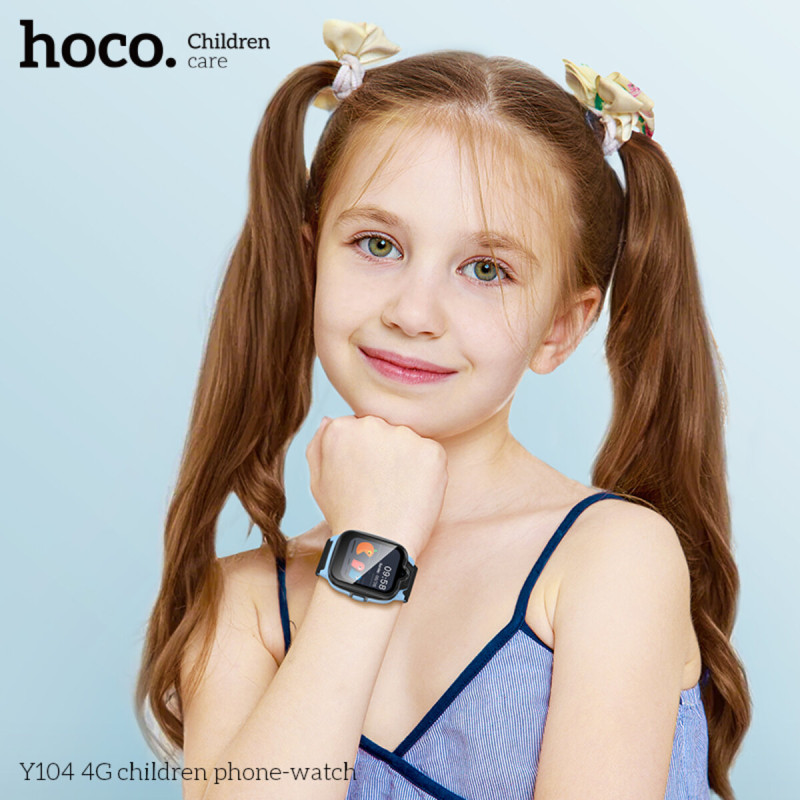 Смарт-годинник HOCO Y104 4G children phone-watch Pink