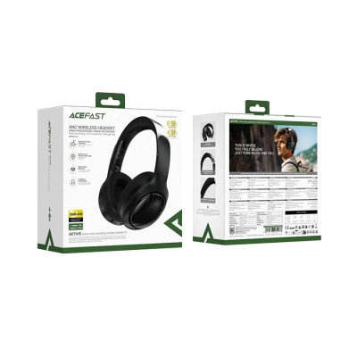 Бездротові навушники ACEFAST H5 active noise cancelling wireless headset Black