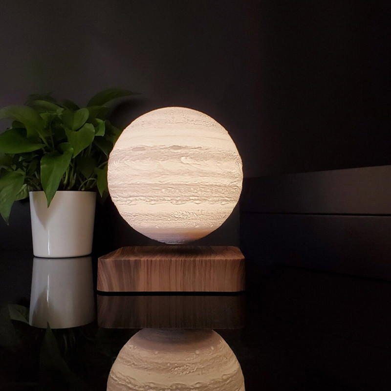 Магнітна левітаційна лампа HCNT Levitating Lamp Jupiter Light Wood Grain