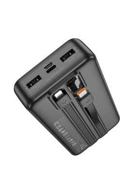 Зовнішній акумулятор HOCO J118A Speed energy power bank with cable(20000mAh) Black