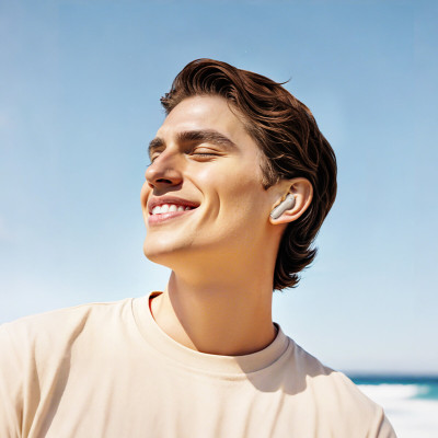 Бездротові навушники HOCO EQ21 Sandy true wireless ANC+ENC noise reduction touch screen BT headset Cloudy White